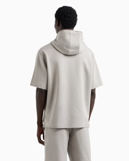 Armani Sudadera Ancha De Punto Con Capucha Y Manga Corta