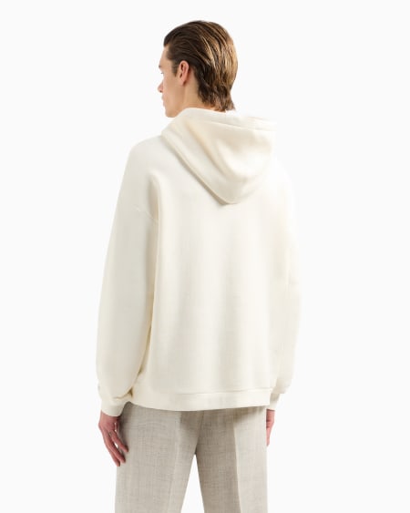 Armani Sudadera Con Capucha De Punto Con Estampado Y Bordado De Libélulas