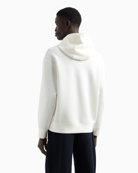 Armani Sudadera Con Capucha De Punto Doble Con Estampado Flocado Con Forma De águila