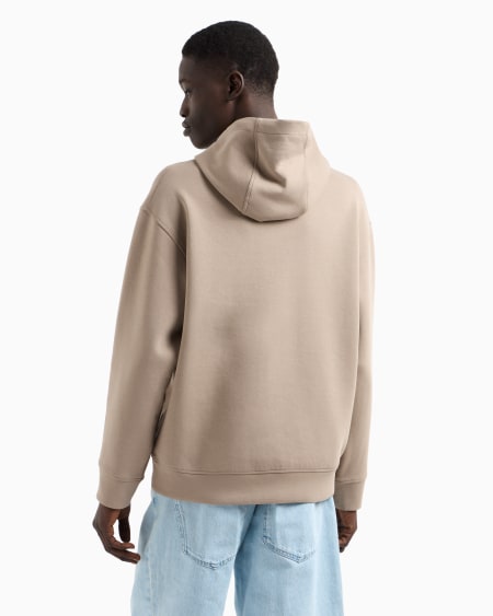 Armani Sudadera Con Capucha De Punto Doble Con Estampado Flocado Con Forma De águila