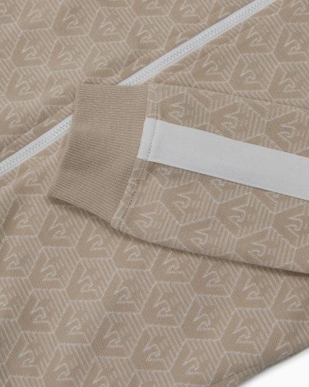 Armani Sudadera Con Capucha Y Cremallera De Punto Jacquard Con Motivo Integral De águila