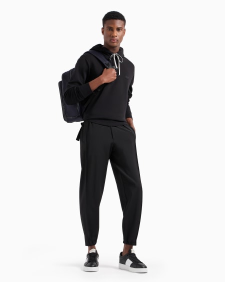 Armani Sudadera Con Capucha Y Microparche Con Logotipo