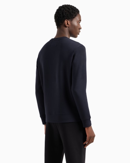Armani Sudadera De Cuello Redondo Con Microparche Con Logotipo