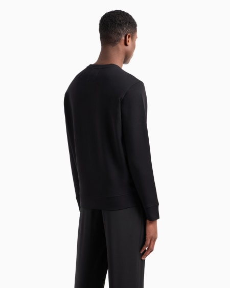 Armani Sudadera De Cuello Redondo Con Microparche Con Logotipo