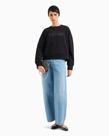 Armani Sudadera De Felpa De Algodón Con Maxilogotipo