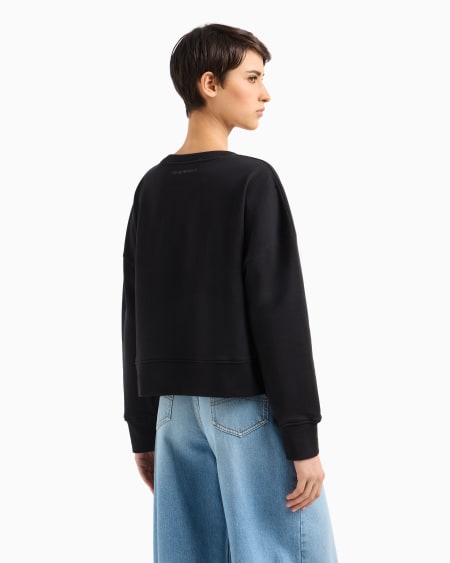 Armani Sudadera De Felpa De Algodón Con Maxilogotipo