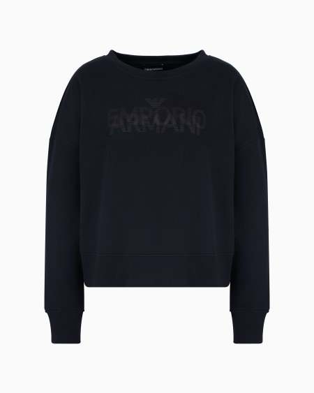 Armani Sudadera De Felpa De Algodón Con Maxilogotipo