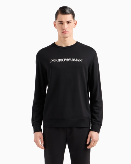 Armani Sudadera De Mezcla De Modal Con Logotipo Estampado