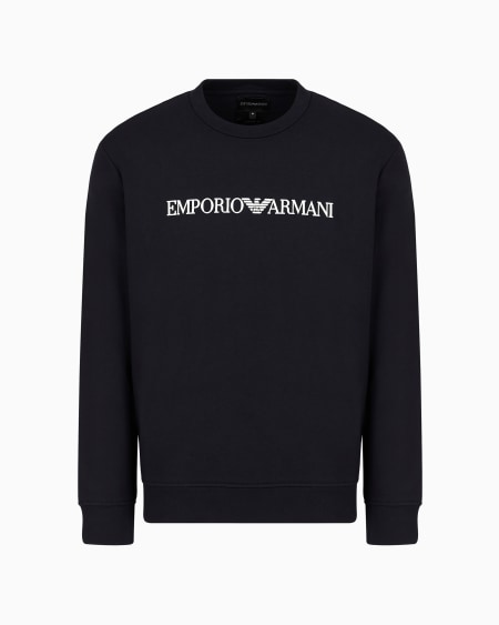 Armani Sudadera De Mezcla De Modal Con Logotipo Estampado