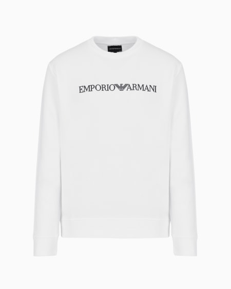 Armani Sudadera de mezcla de modal con logotipo estampado