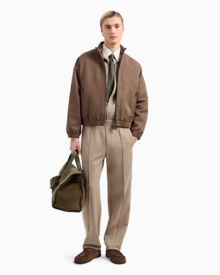 Armani Sudadera De Punto Con Cremallera Completa Y Bandas Con Logotipo