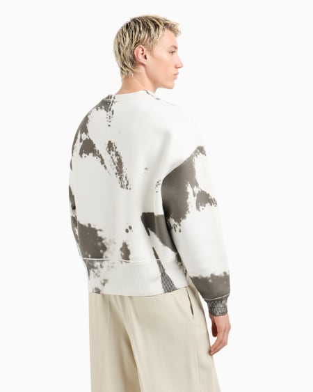 Armani Sudadera De Punto Con Estampado De Caballo Efecto Batik
