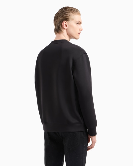 Armani Sudadera De Punto Con Parche De águila Con Strass Clubwear