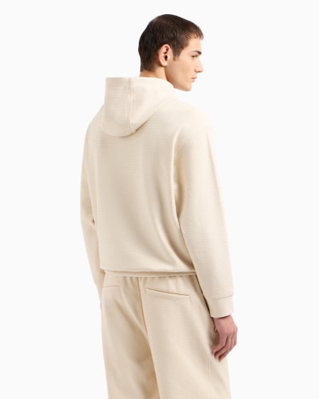 Armani Sudadera De Punto De Mezcla De Lyocell Con Capucha E Inscripción Integral ASV