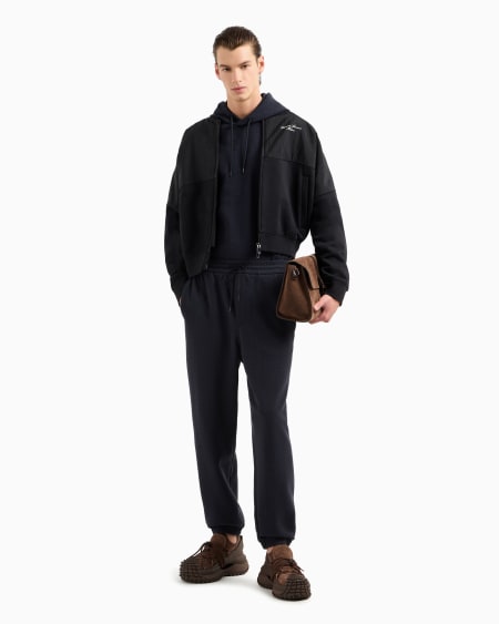 Armani Sudadera De Punto De Mezcla De Lyocell Con Capucha E Inscripción Integral ASV