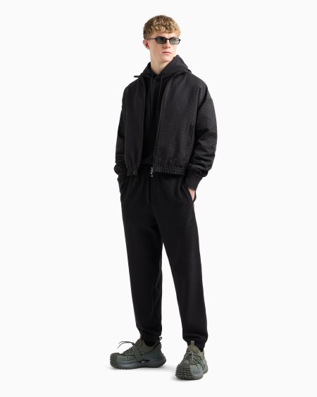 Armani Sudadera De Punto De Mezcla De Lyocell Con Capucha E Inscripción Integral ASV