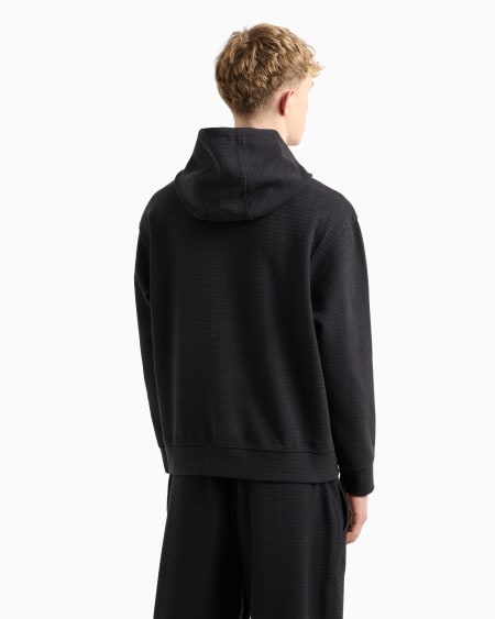 Armani Sudadera De Punto De Mezcla De Lyocell Con Capucha E Inscripción Integral ASV