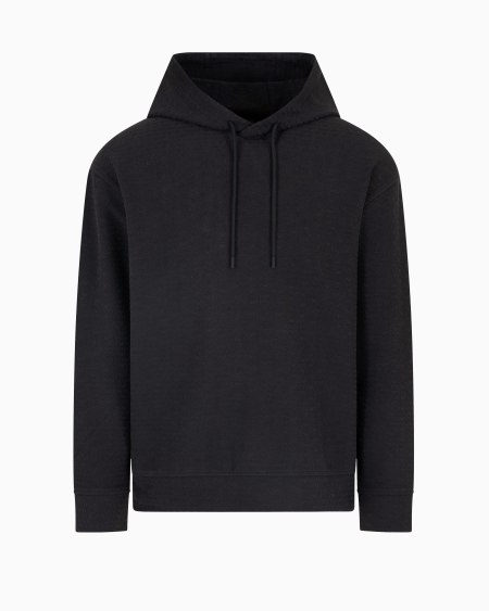 Armani Sudadera de punto de mezcla de lyocell con capucha e inscripción integral ASV