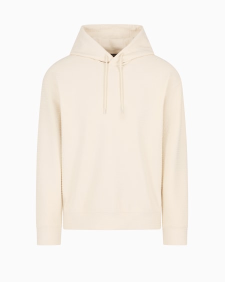 Armani Sudadera De Punto De Mezcla De Lyocell Con Capucha E Inscripción Integral ASV