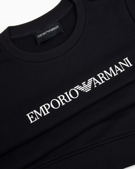 Armani Sudadera De Punto De Mezcla De Modal Con Logotipo