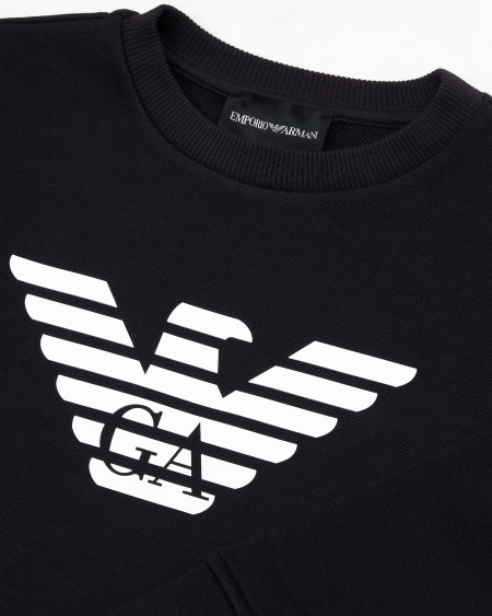 Armani Sudadera De Punto De Mezcla De Modal Con Logotipo