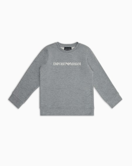 Armani Sudadera de punto de mezcla de modal con logotipo