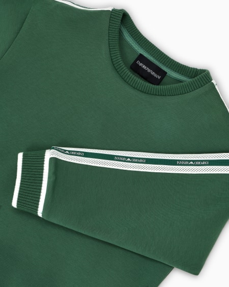 Armani Sudadera De Punto Doble Con Banda Con Logotipo