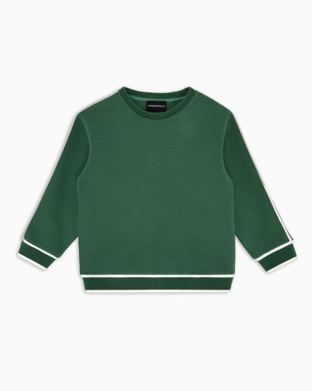 Armani Sudadera de punto doble con banda con logotipo