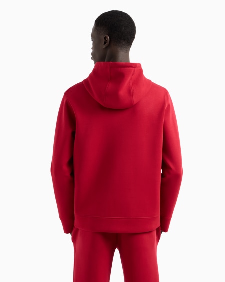 Armani Sudadera De Punto Doble Con Capucha Cremallera Y Bordado
