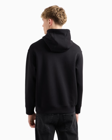 Armani Sudadera De Punto Doble Con Capucha Y Bordado Estriado Efecto Degradado