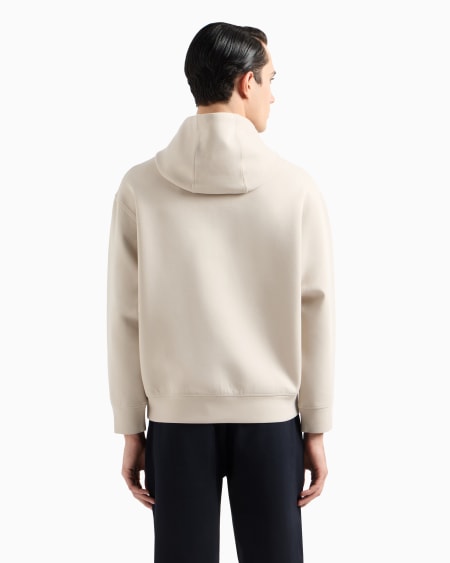 Armani Sudadera De Punto Doble Con Capucha Y Bordado Estriado Efecto Degradado