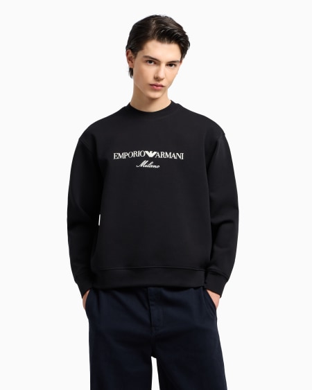 Armani Sudadera De Punto Doble Con Logotipo Bordado