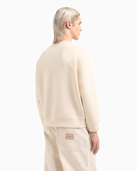 Armani Sudadera De Punto Doble Con Logotipo Bordado