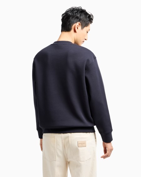 Armani Sudadera De Punto Doble Con Logotipo Bordado