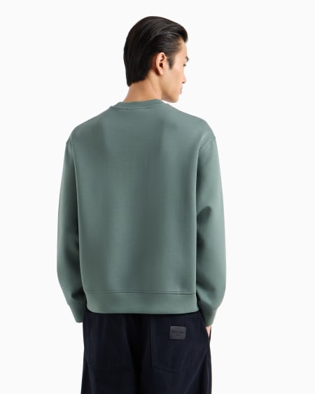 Armani Sudadera De Punto Doble Con Logotipo Bordado En Relieve