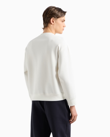 Armani Sudadera De Punto Doble Con Logotipo Bordado En Relieve