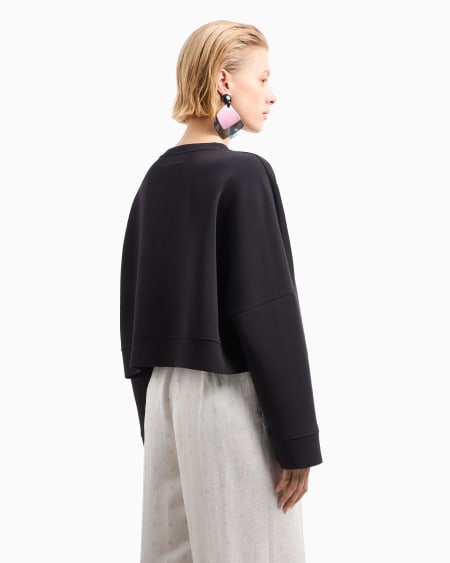 Armani Sudadera De Punto Doble Con Maxilogotipo Bordado