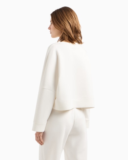 Armani Sudadera De Punto Doble Con Maxilogotipo Bordado