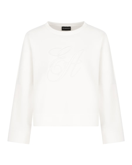 Armani Sudadera de punto doble con maxilogotipo bordado