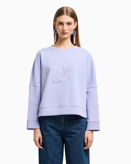 Armani Sudadera De Punto Doble Con Maxilogotipo Bordado