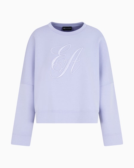 Armani Sudadera de punto doble con maxilogotipo bordado