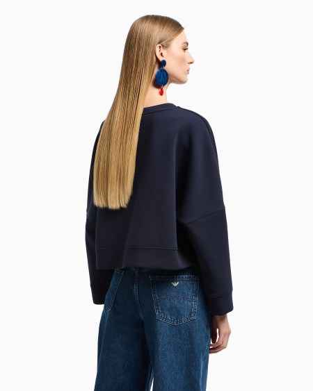 Armani Sudadera De Punto Doble Con Maxilogotipo Bordado