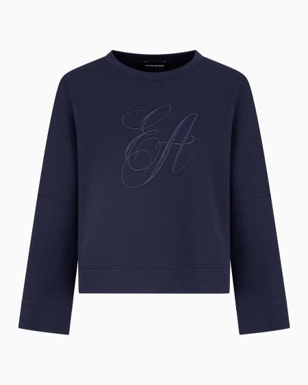 Armani Sudadera de punto doble con maxilogotipo bordado
