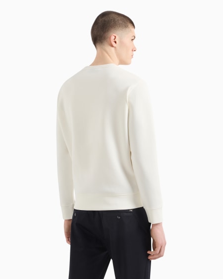 Armani Sudadera De Punto Double Con Logotipo EA Bordado En Relieve