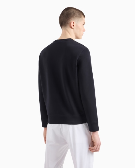 Armani Sudadera De Punto Double Con Logotipo EA Bordado En Relieve