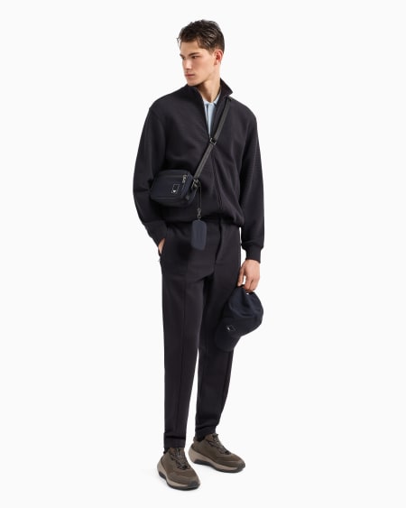 Armani Sudadera De Punto Gofre Con Cremallera Completa Travel Essential