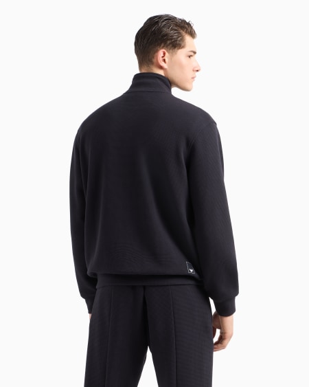 Armani Sudadera De Punto Gofre Con Cremallera Completa Travel Essential