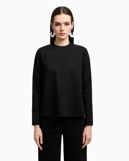 Armani Sudadera De Punto Interlock Con Aplicaciones De Microtachuelas