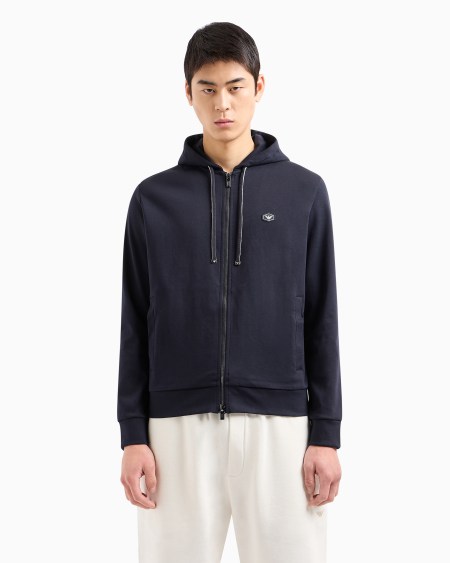 Armani Sudadera De Tejido De Punto Roma Con Capucha Y Cremallera