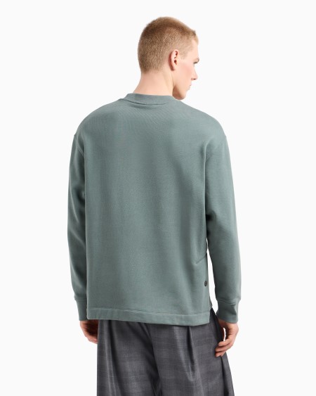 Armani Sudadera En Punto De Felpa Con Estampado Y Bordado Floral